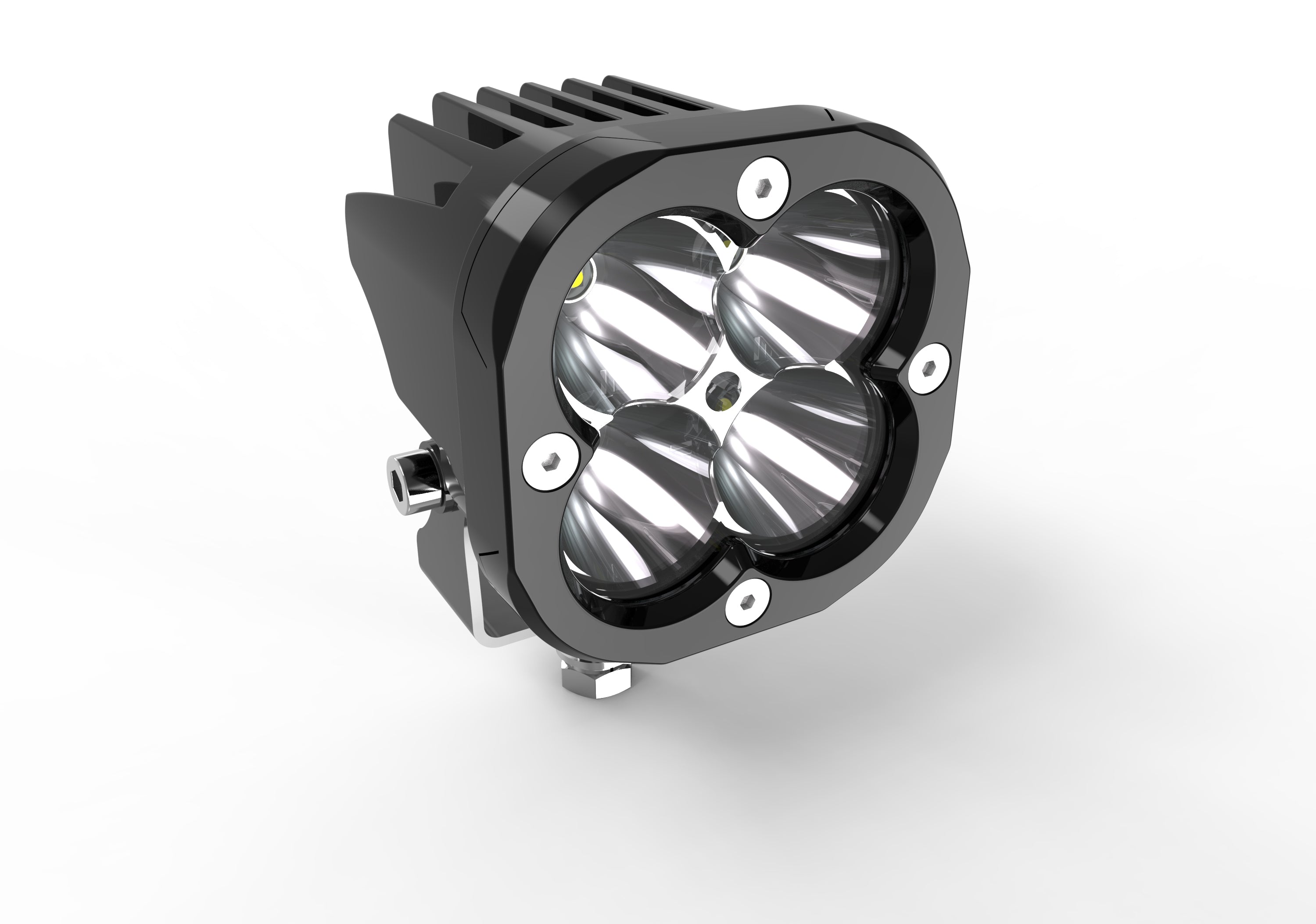 4-LED Off-Road Beast: 360° Adjustable Vehicle Work Light for Trucks & SUVs White light with Amber cover PW-41