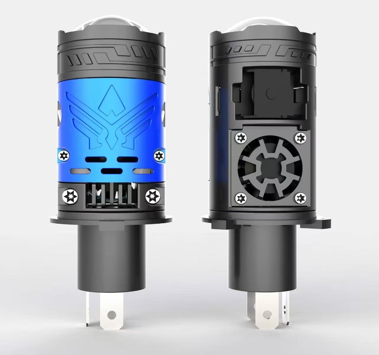 Plug and Play Mini H4 Bi-Lens Projector, Hi/Lo Beam Direct Replacement Lens for Car Headlight Retrofit