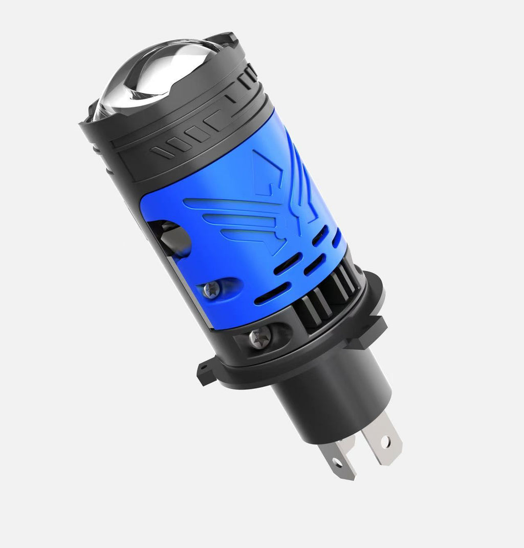 Plug and Play Mini H4 Bi-Lens Projector, Hi/Lo Beam Direct Replacement Lens for Car Headlight Retrofit