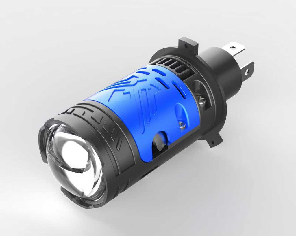 Plug and Play Mini H4 Bi-Lens Projector, Hi/Lo Beam Direct Replacement Lens for Car Headlight Retrofit