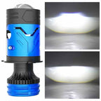 Mini H4 Bi-Lens Projector with External Driver, Hi/Lo Beam Remote Driver Lens Kit for Car Headlight Retrofit