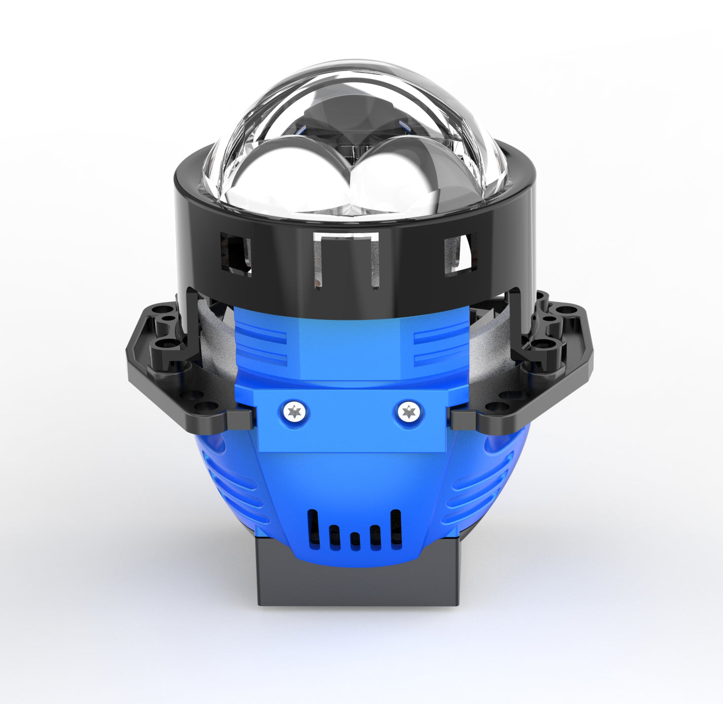 3 Inch 2 Reflectors 2 Strong Laser Bi-LED Projector Lens Hi/Lo Beam High Power Output Universal 6000K