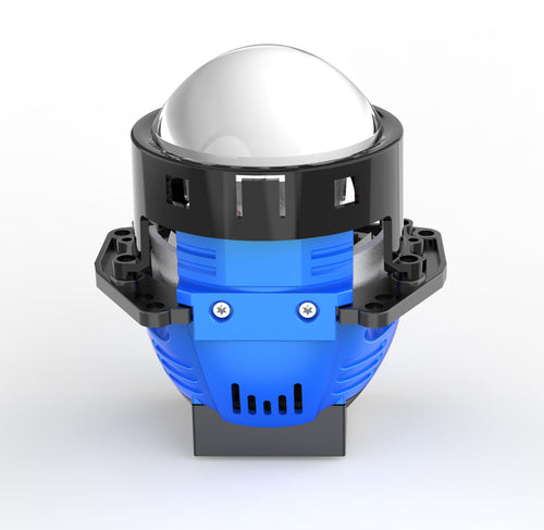 3 Inch Bi-LED Projector Lens Hi/Lo Beam Double Reflectors High Lumen Output Universal Headlight Retrofit Kit 6000K