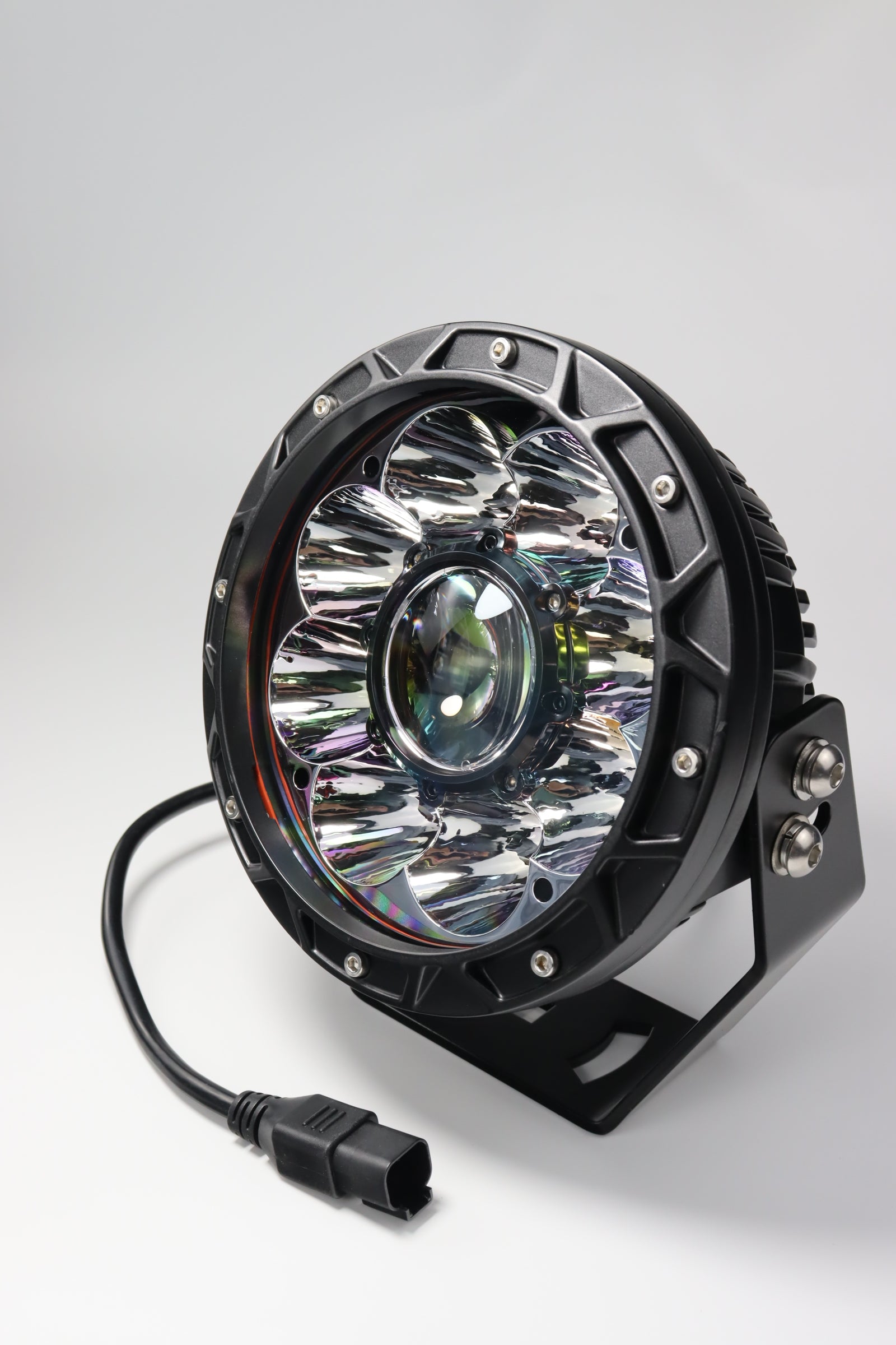 7.5Inch 8-LED & 20W Spot Lens Hybrid Work Light | Flood + Spot Combo for Trucks & Tractors