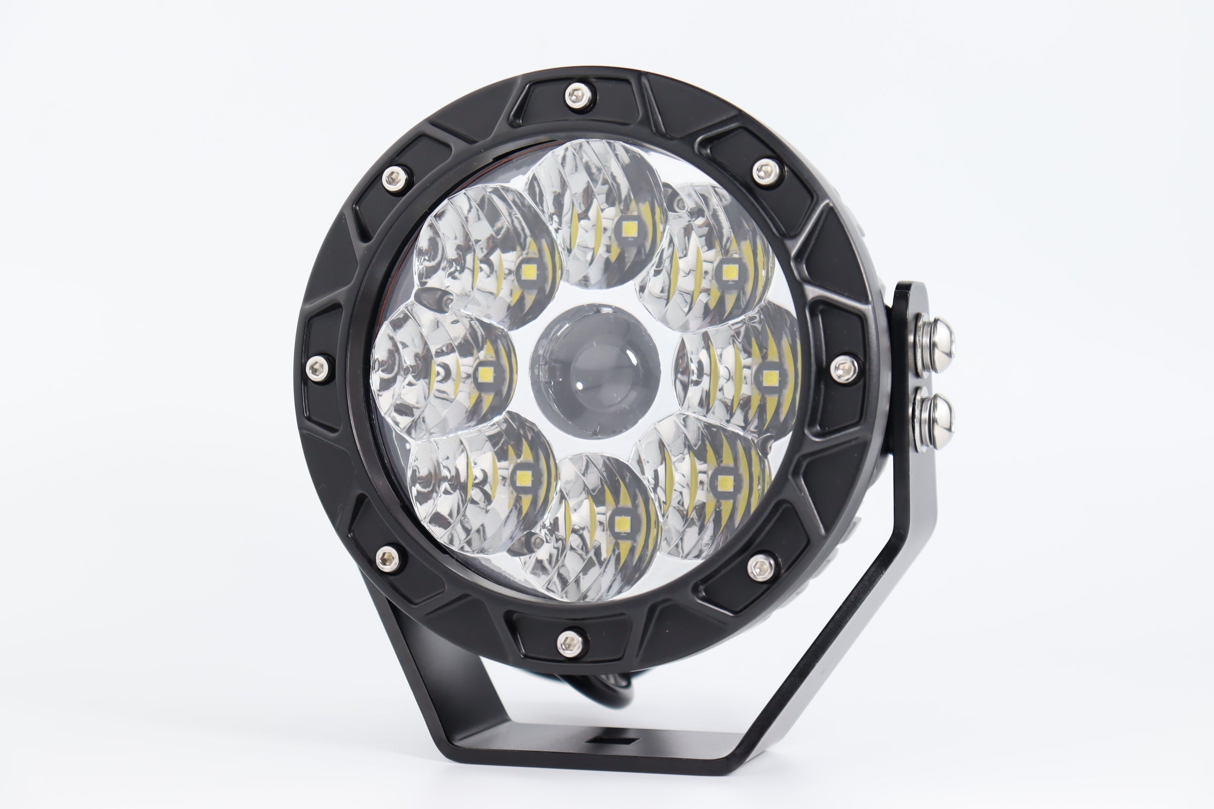 5.5" 8-LED with Center Spot Lens Work Light | Flood-Ring Combo for ATV & Trucks & Tractors